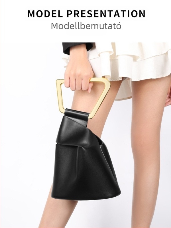 PU Bucket táska, lágy anyagú, nyitott felső, poliészter bélés, bucket forma