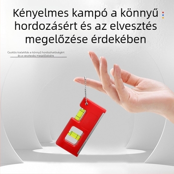 Mágneses mini szint függő lánccal és buborék indikátorral otthoni karbantartáshoz (Mágneses; Függő lánc; Buborék indikátor)