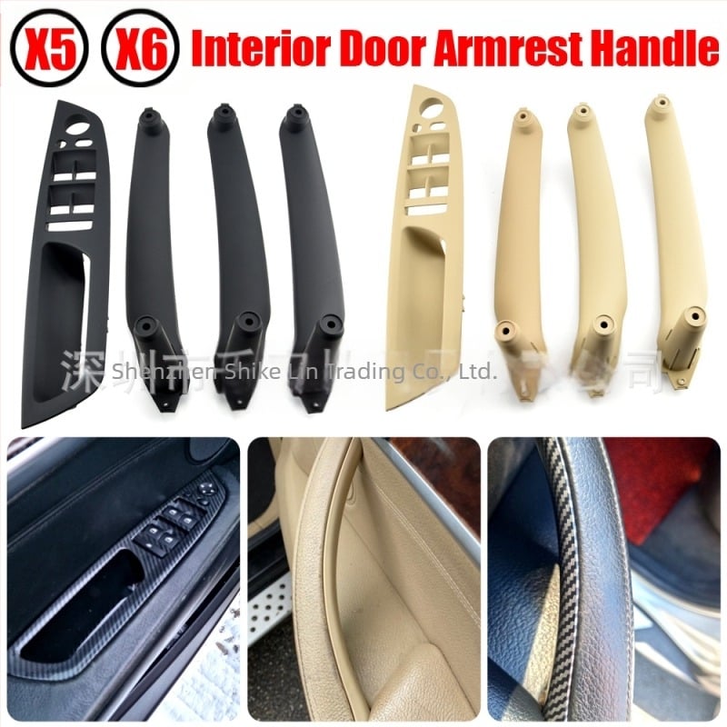 BMW X5 X6 ajtó belső kartámasz fogantyú cserélőlemez – ABS, spray festett oxidált felület, OEM: 51416969401/51416969405/51416975793