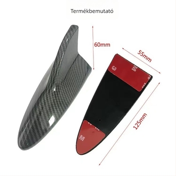 Universális autóantenna cápauszony alakú, ABS anyag, tetőre szerelhető, HEDLF márka, HD-5420 modell, kompatibilis az univerzális modellel