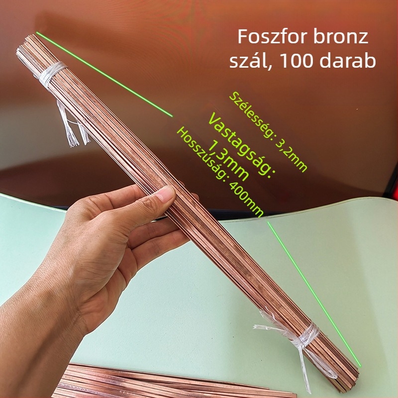 Réz- és rézötvözet elektróda foszforos réz anyaggal, áram 220 A, üzemi hőmérséklet 100 °C, hűtőkhöz alkalmas