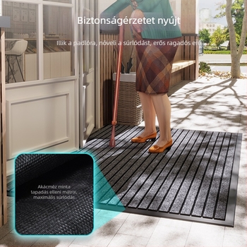 PVC bejárati szőnyeg, négyszögletes, csíkos mintázat, modern minimalista stílus, mosható