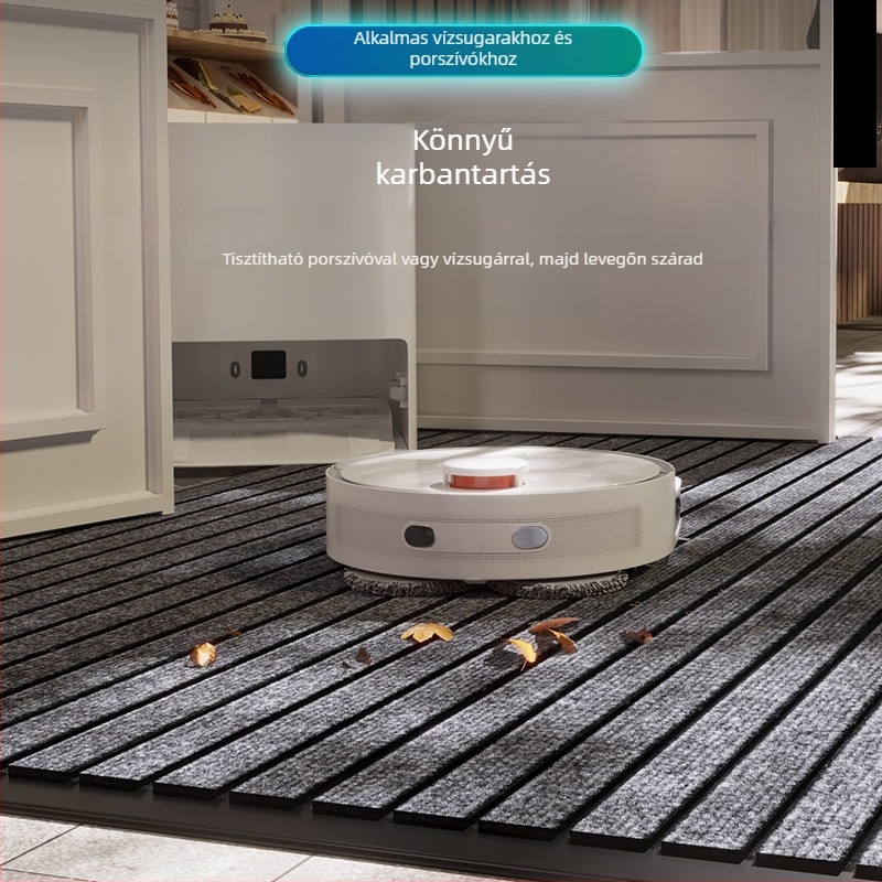 PVC bejárati szőnyeg, négyszögletes, csíkos mintázat, modern minimalista stílus, mosható