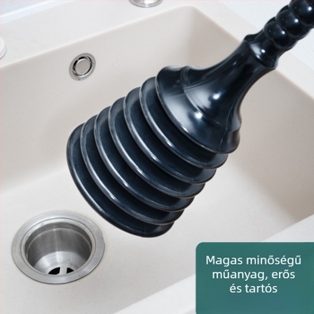 PVC csatornatisztító eszköz – otthoni használatra, Square Horse márka; konyhához, WC-hez, mosogatóhoz, kádhoz és padlólefolyóhoz