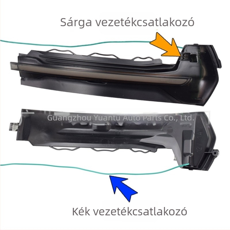Audi A3 8V (2013-2020) Tükrözés oldalsó irányjelző fényei — ABS, 12V, 5W, Modell 8V0 949 101/102, kettős színű világítás (sárga, kékes és fehér árnyalatok)