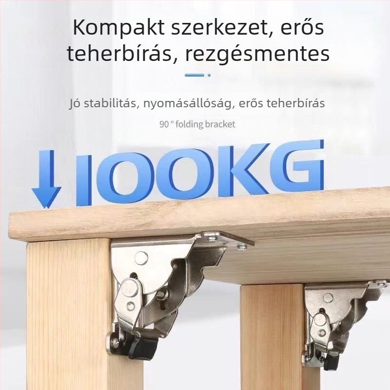 90°-os önzáró összecsukható pánt bútorokhoz — vasból készült test, nikkelezett acél felület, modern minimalist dizájn