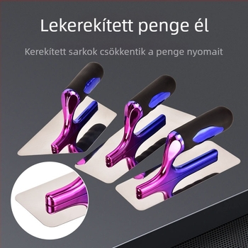 Kehaixin Gömbölyített sarkú glettelő kés – Rozsdamentes acél, modell Putty Scraper, művészeti festékek és diatómás sár