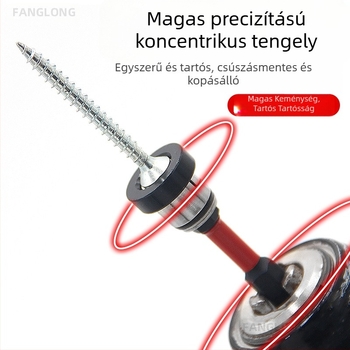 Gipszkarton pozicionáló fej, állítható mágnesgyűrűvel, S2 szerszámacélból, Philips kereszttű csavarokhoz faiparban