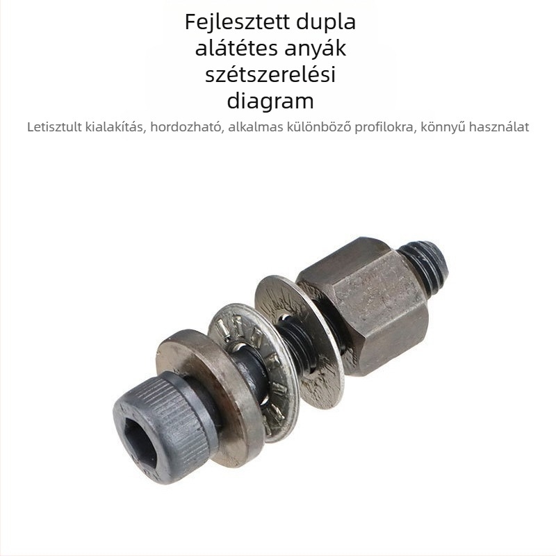 LM83 Nut rivet gun készlet – galvanizált/alumínium/rozsdamentes acél anyagú, dobozban, kézi és elektromos húzófej