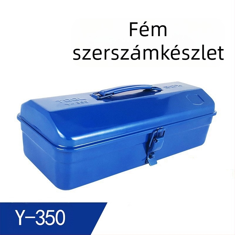 Y-350 fém szerszámos doboz, hordozható, hideg-hengerelt acélból, 10 kg teherbírás