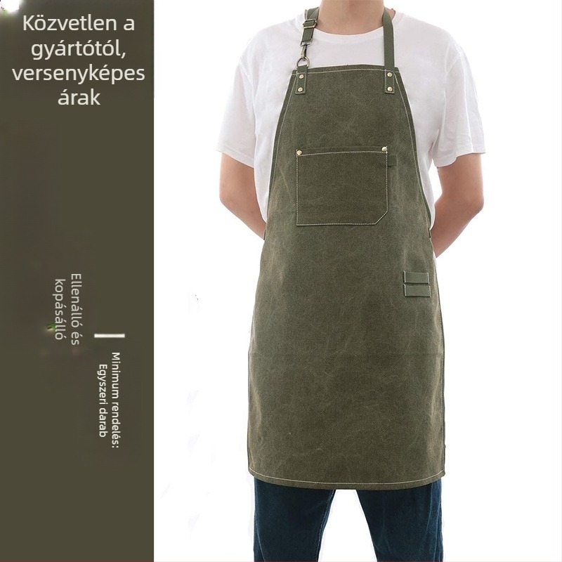 Vászon kötény készlet, ujj nélküli, szennyeződés elleni, modern letisztult stílus, testreszabható