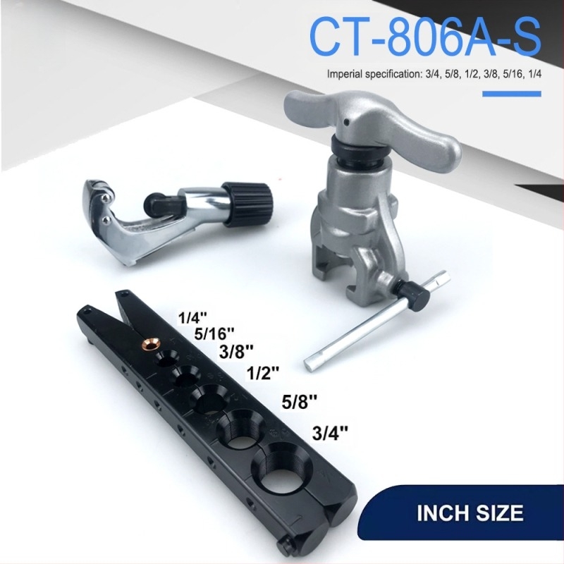 CT-806A-S 6‑lyukú eksztentrikus csőexpander, 3 részes készlet, eszköz a rézcső flare-hez
