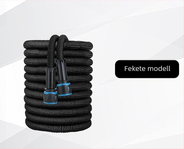 Teleszkópos kerti tömlő háromszintű kinyúlással és magasnyomású permetező fejjel autómosáshoz és öntözéshez