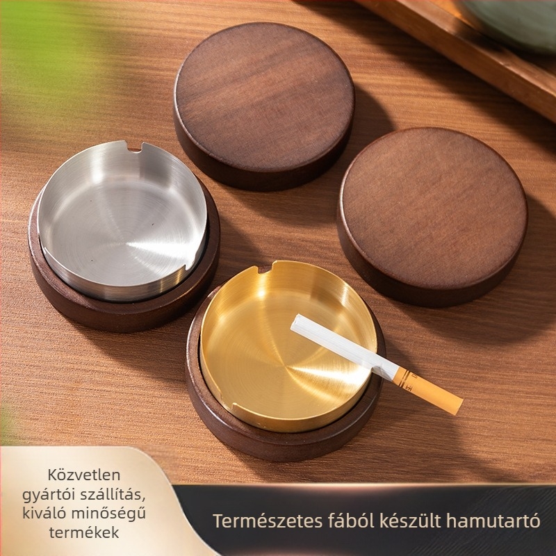 Körkörös hamutál akácfából, fa fedővel, modern letisztult stílus, otthoni használatra és üzleti ajándéknak.