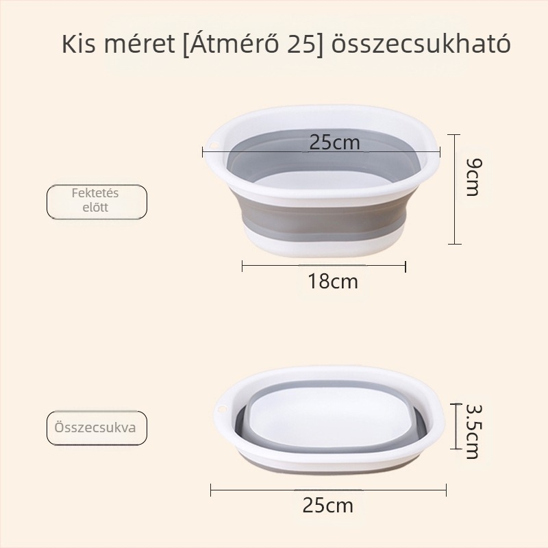 Összecsukható arcmosó tál háztartási és kollégiumi használatra, hordozható, műanyag (Zhejiang, 2022, összecsukható, egyszerű)