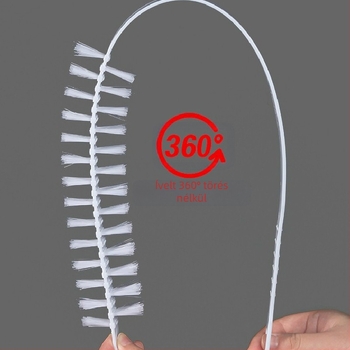 Mosógép dobjának tisztító ecset, hosszú sörtékkel a belső falhoz és a hengeren — műanyag, szerelés nélkül