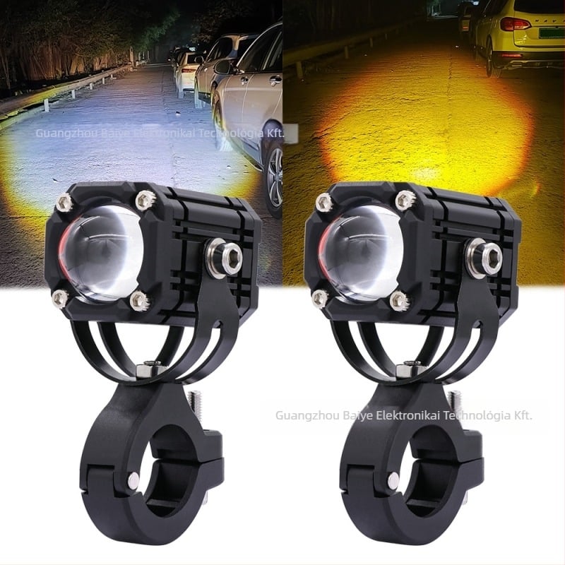 Motorkerékpár LED Devil Eye Reflektor - Test alumínium+PC, 30W, 9-80V, 5000LM