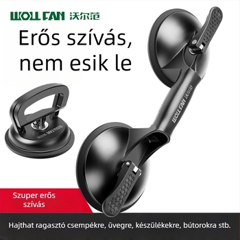 Alumínium‑ötvözetű üveg vákuumszívó emelő, 1/2/3 karmás kivitel a csempekezeléshez – nehéz teherbírású, erős szívás