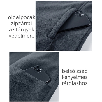 Férfi polár fleece kardigán dzseki, anyag: polár fleece, bélés: poliészter, megfelelő a téli, tavaszi és őszi szezonokra, kapucni nélkül (Stílus: Kardigán; Anyag: Polár fleece; Belső rész: Poliészter; Szezonok: Tél, Tavasz, Ősz; Kapucni: Nincs)