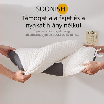 Spa masszázs nyakpárna, deformáció elleni nyaki támasz, lélegző antibakteriális huzat, négyszögletes forma, toll-velúr töltet