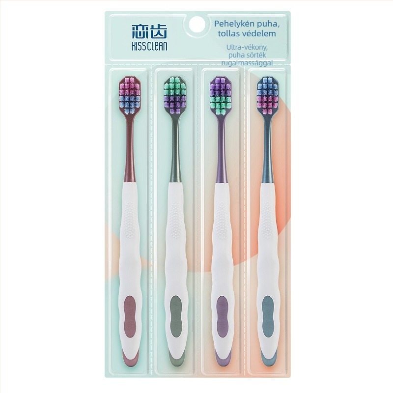 Love Teeth Macaron fogkefe – széles fej, puha sörtéjű kézi fogkefe felnőtteknek (808-as modell)