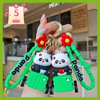 Panda Cartoon PVC kulcstartó és táskadísz – ajándék