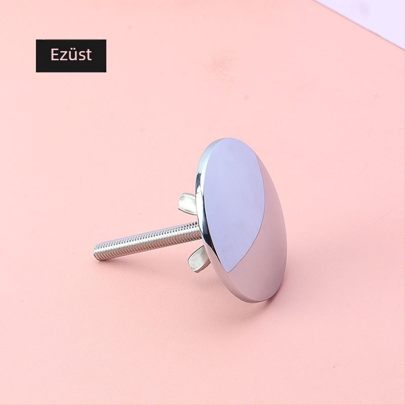 Mosogató nyílásfedő és szappanadagoló, anyagok: cinkötvözet és 304 rozsdamentes acél, modell 001, márka Raw Wheat, nettó tömeg 60 g, eredet Dongguan