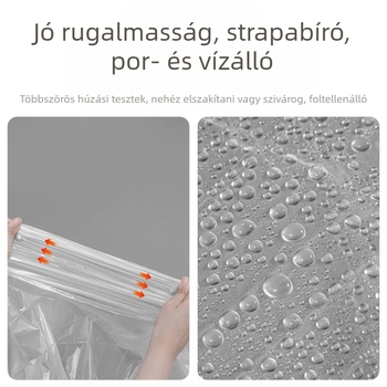 Egyszer használatos autóülésvédő előre és hátrafelé ülőhelyekhez, por- és vízálló, 100% elsődleges műanyag, fúvott film technológia