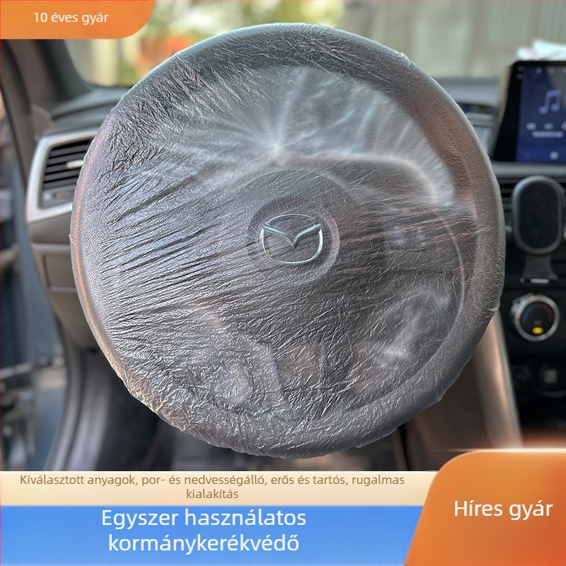 Egyszer használatos autóülésvédő előre és hátrafelé ülőhelyekhez, por- és vízálló, 100% elsődleges műanyag, fúvott film technológia