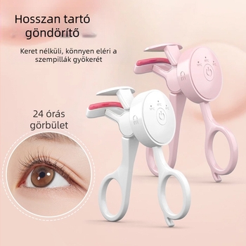 Elektromos melegített szempillaspiráló hőmérséklet-szabályozással — mini hordozható, otthoni használatra, hosszú ideig tartó rögzítés