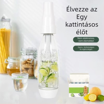 Háztartási szódás készülék, modell qsj001, otthoni használatra, 1000 ml kapacitás, push-button vezérlés, forgó pumpálás