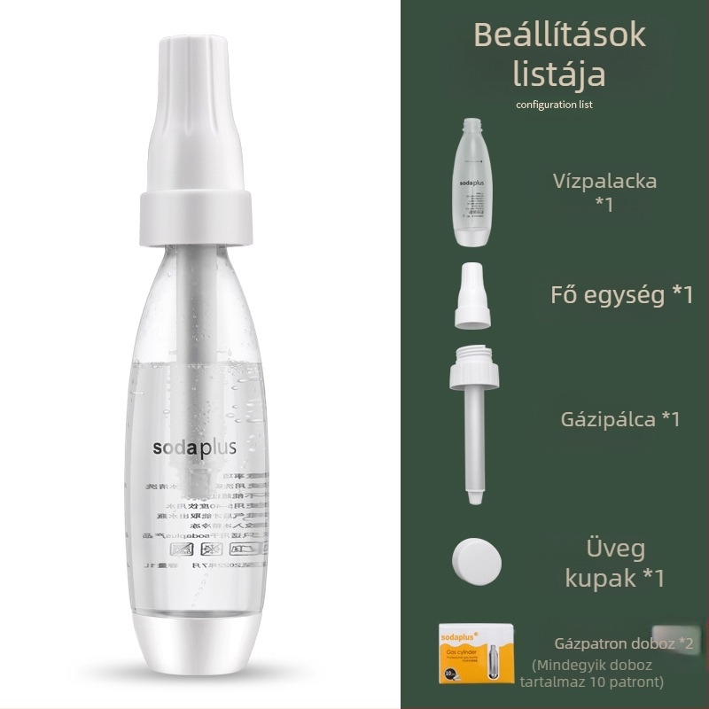 Háztartási szódás készülék, modell qsj001, otthoni használatra, 1000 ml kapacitás, push-button vezérlés, forgó pumpálás