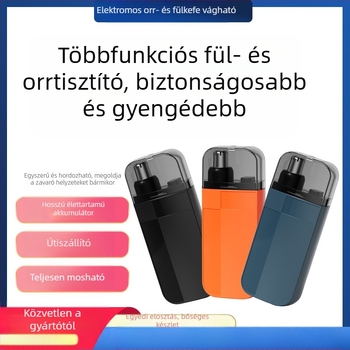 Elektromos orrszőrnyíró — újratölthető, ABS ház, teljesen mosható, beépített akkumulátor 100–300 mAh, üzemidő több mint 7 nap