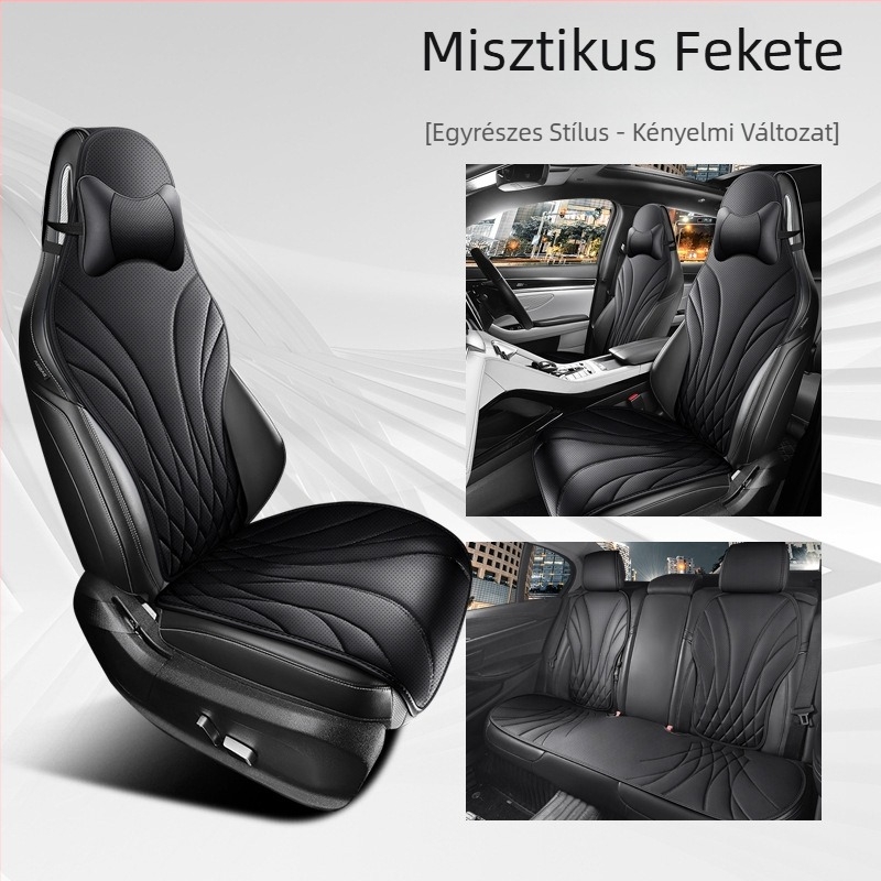 Autóülés párna perforált Napa bőrrel, szellőző és lélegző, univerzális illeszkedés, több részes készlet