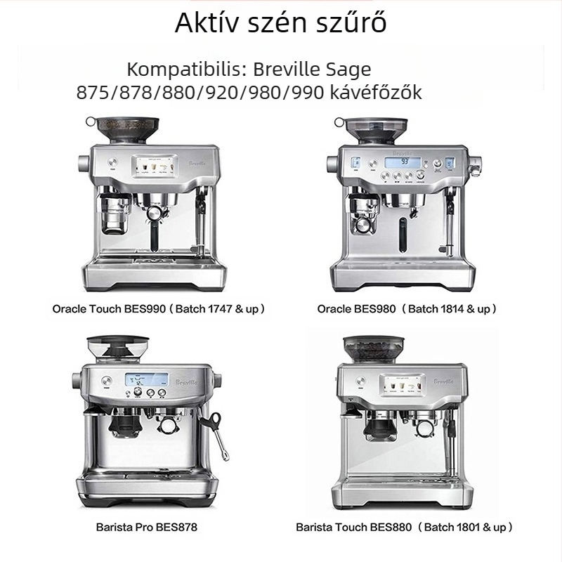 Breville Sage kávéfőző víztartályának aktív szénszűrő eleme műanyag házban (modellek 870/875/878/880)