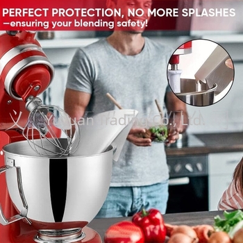 Rozsdamentes acél öntő pajzs álló mixerhez, modern minimalista dizájn