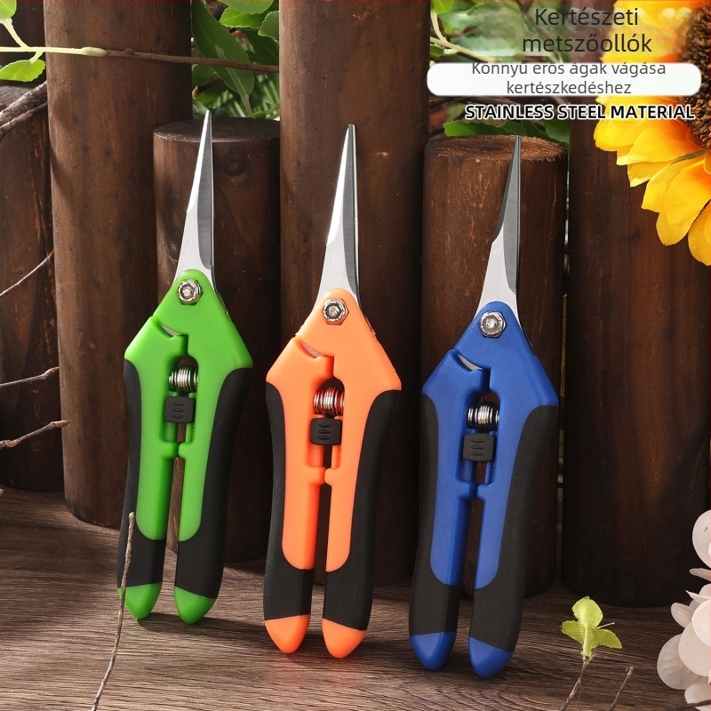 Szőlőmetsző olló – kerti olló hegyes végű a hajtások metszéséhez, Márka: Beautiful products