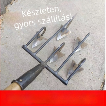 Xiaonong Három- és Négy Tüskés Talajkapáló Kapálógép a talaj fellazítására, gyomirtásra, árkok ásására és zöldségek ültetésére