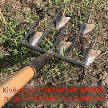Xiaonong Három- és Négy Tüskés Talajkapáló Kapálógép a talaj fellazítására, gyomirtásra, árkok ásására és zöldségek ültetésére