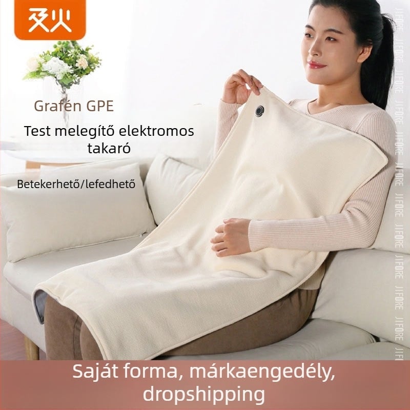 HS05 elektromos pléd grafénes melegítéssel, USB-vel táplált, három szintű hőmérséklet-szabályozás, szintetikus rost