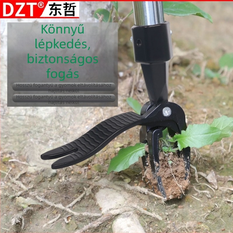 DZT Álló gyomirtó eszköz kerthez – kiemelés gyökérrel, kézi működés, ergonómikus, hajlás nélkül