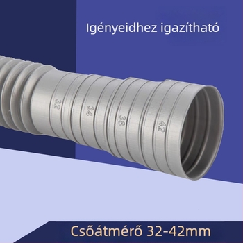 Mosógép lefolyócső, kétoldali végződéssel, univerzális többcsatlakozású, műanyag