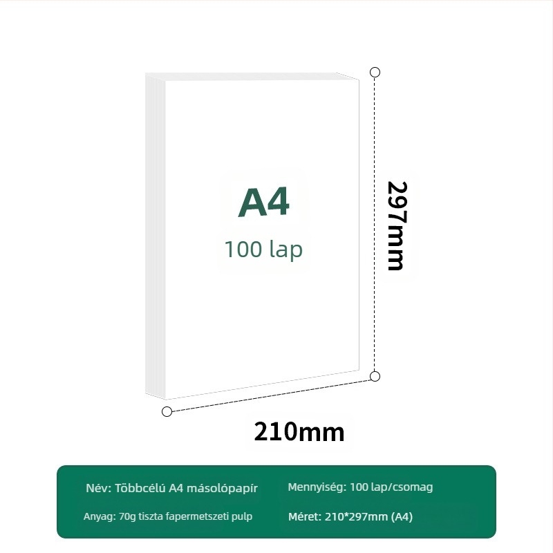 Iroda másolópapír, kétoldalas, 70 g, 100 lap egy csomagban