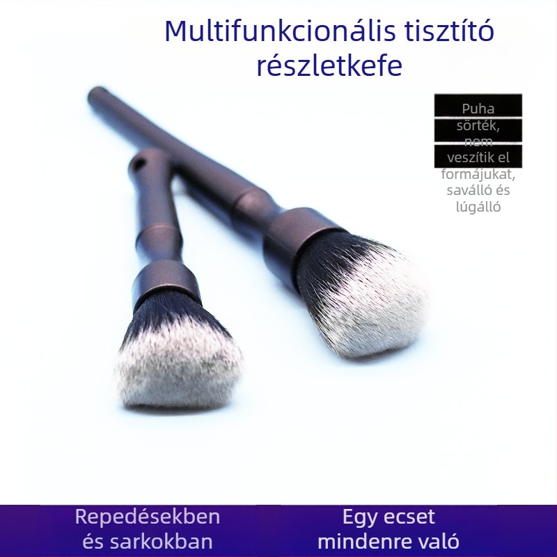 Autó belső részletező ecset puha nylon szálakkal a résekhez és üregekhez – tisztító eszköz