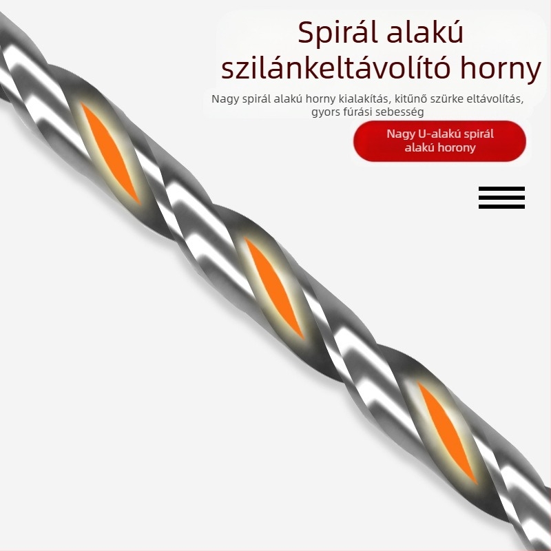 Longxing Ruiyu Faipari hosszított spirálfúrókészlet, gyorsacélból, egyenes nyél