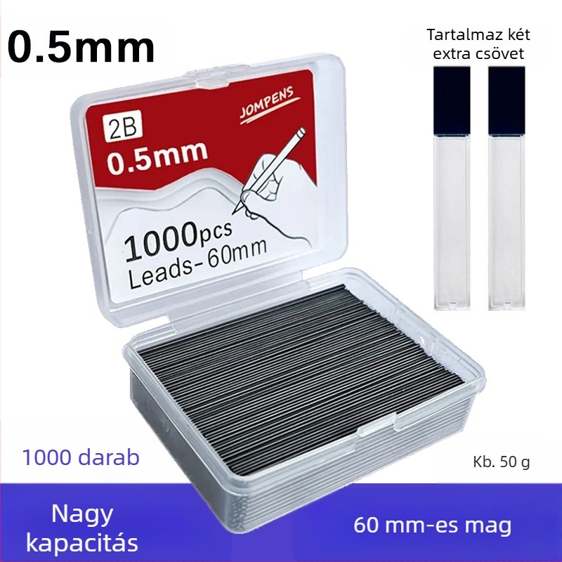 JOMPENS Újratölthető ceruzagrafit, modell 60mmQX, 0,5 mm