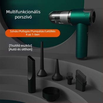 Nélkülözhető vezeték nélküli kézi porszívó autó- és otthoni használatra, ciklon fej, szívás 2100–3000 Pa, teljesítmény 75W, működési idő 0–1 óra, beépített akkumulátor 1600–2000 mAh