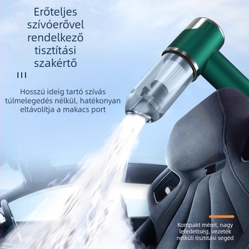 Nélkülözhető vezeték nélküli kézi porszívó autó- és otthoni használatra, ciklon fej, szívás 2100–3000 Pa, teljesítmény 75W, működési idő 0–1 óra, beépített akkumulátor 1600–2000 mAh