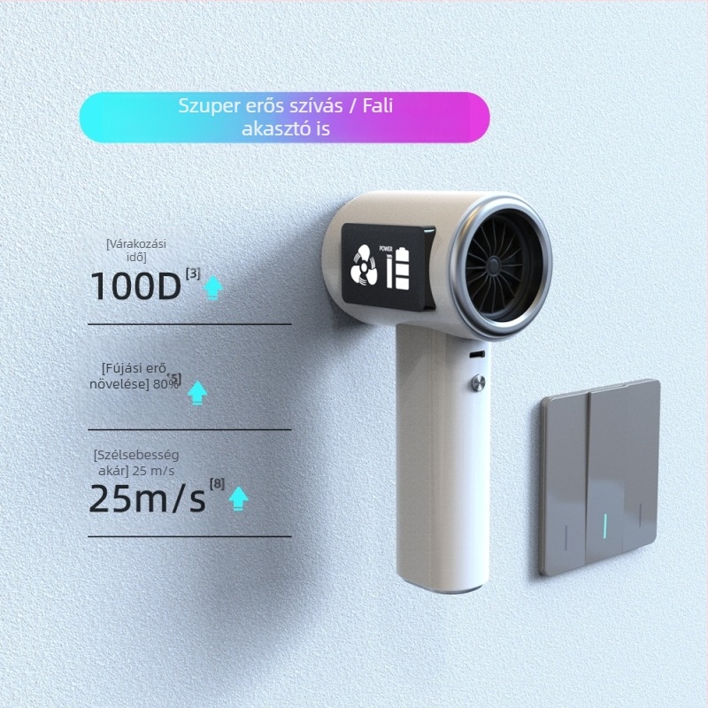 Vezeték nélküli autóporszívó digitális kijelzővel, autó- és otthoni kettős használat, hordozható, 60W, 6000Pa, újratölthető