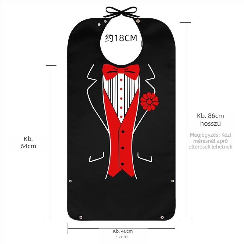 Gyerekeknek készült vízálló etető- és ápoló kötény, poliészter, többfunkciós kötény különböző mintákkal